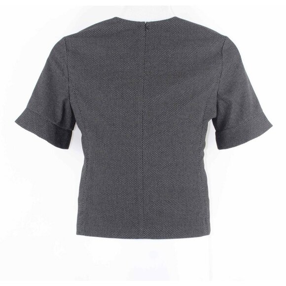 Ann Taylor $79 Sz 14P Black Taupe Back Zip Poly Rayon Spandex Top - Picture 2 of 6